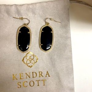 Kendra Scott Elle earrings, black and gold